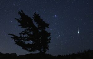 A meteor lights up the sky over Utah. – “Falling from Space,” NASA